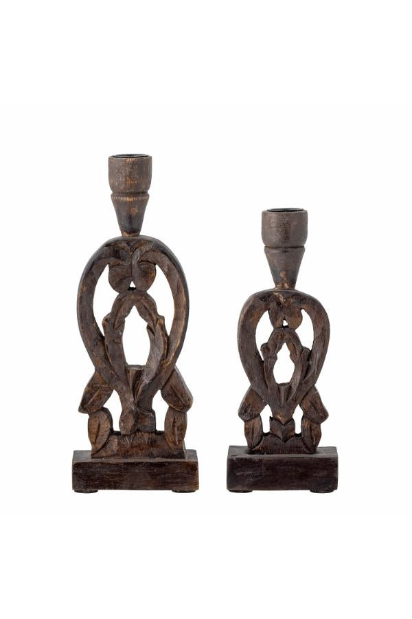 Creative Collection Bernie Candle Holder, Brown, Mango