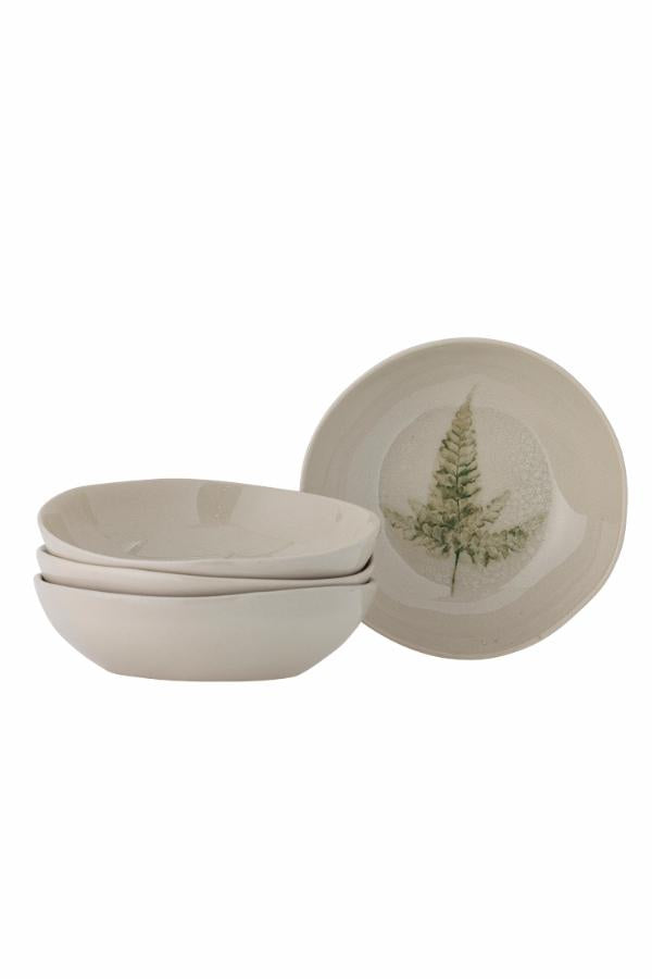 Bloomingville Bea Plate Deep, Multipack, Nature, Stoneware