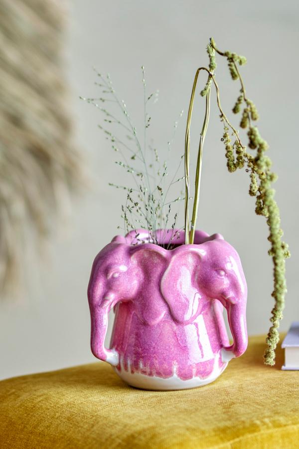 Bloomingville Pontus Vase, Pink, Stoneware