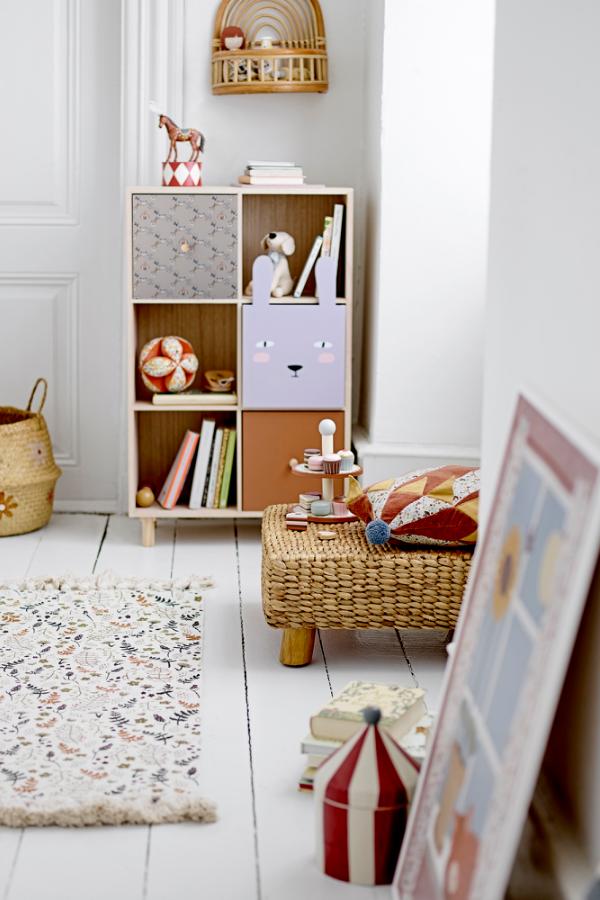 Bloomingville Mini Calle Bookcase w/Drawers, Multi, Paulownia