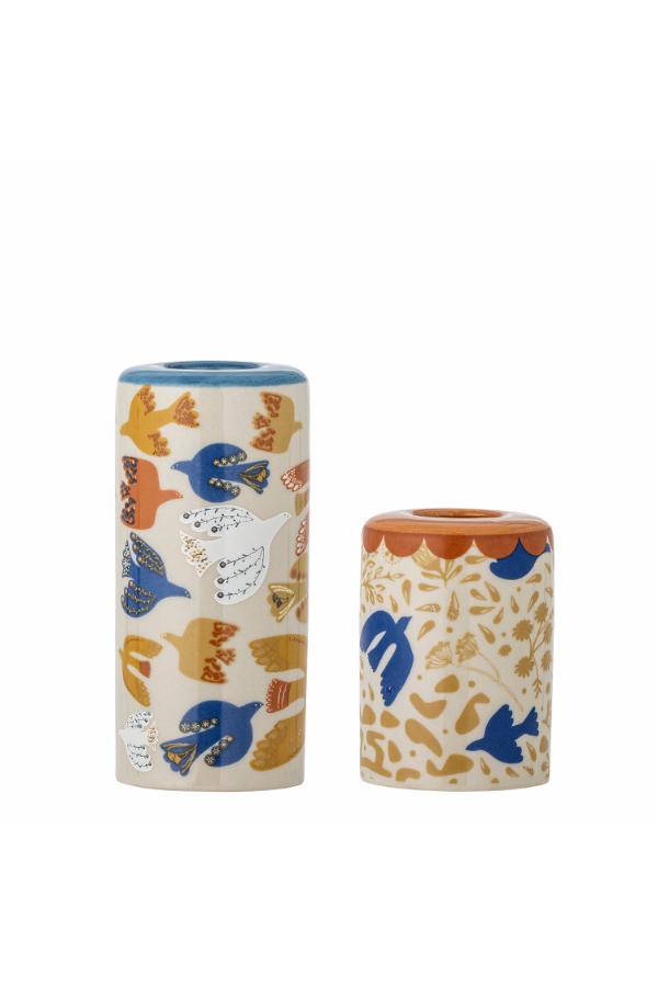 Bloomingville Anniversary Candle Holder, Multi, Stoneware