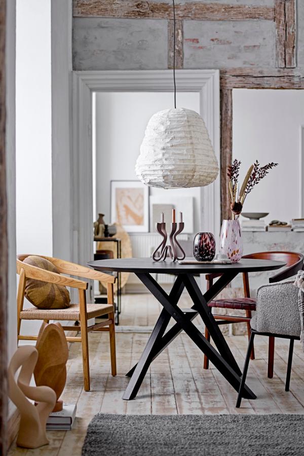 Bloomingville Cortone Dining Chair, Grey, Polyester