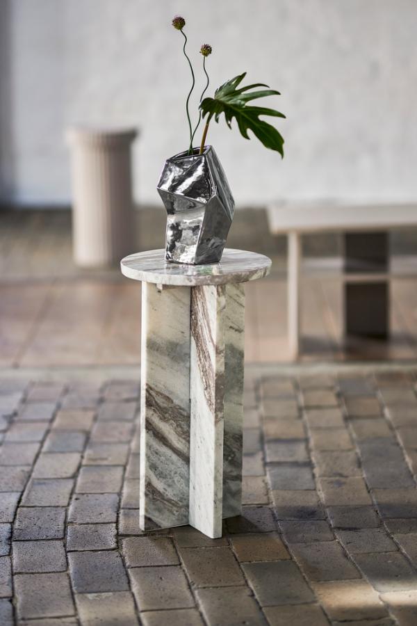 Bloomingville Jasmia Side Table, Nature, Marble