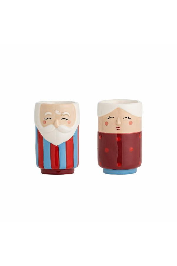 Bloomingville Granny Salt & Pepper Shaker Set, Red, Stoneware