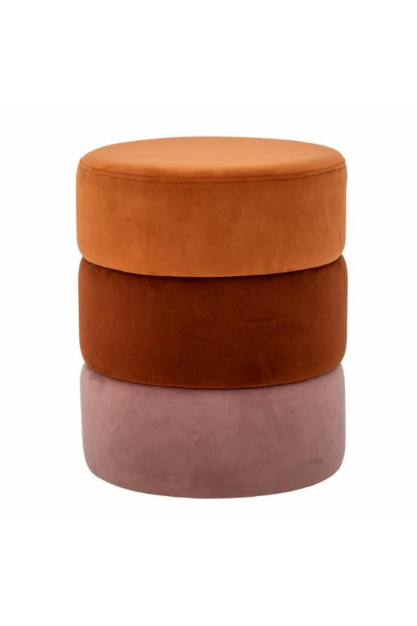 Bloomingville Bilbao Pouf, Orange, Polyester