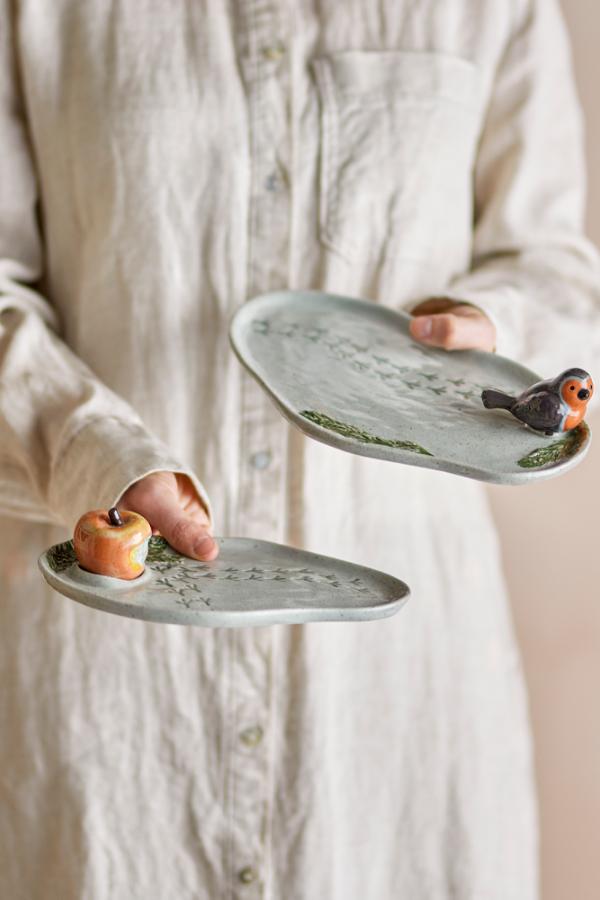 Creative Collection Bleak Serving Plate, Grey, Stoneware