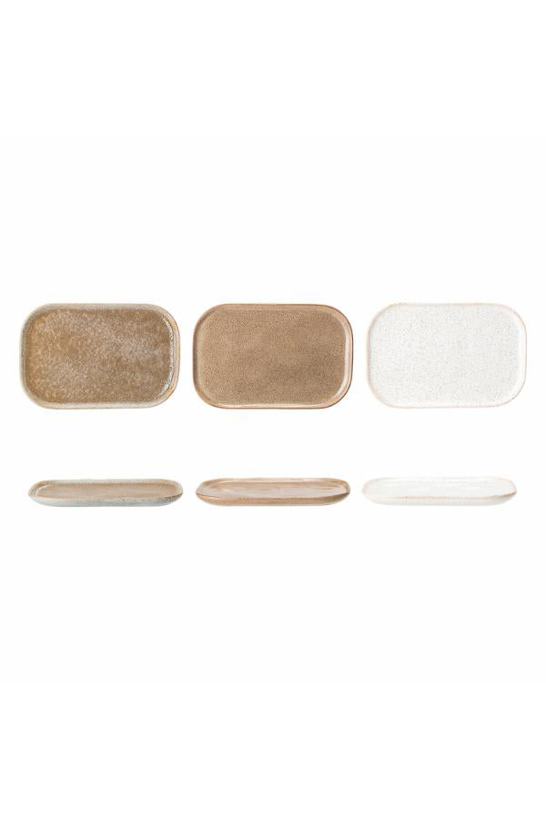 Bloomingville Addison Plate, Grey, Stoneware