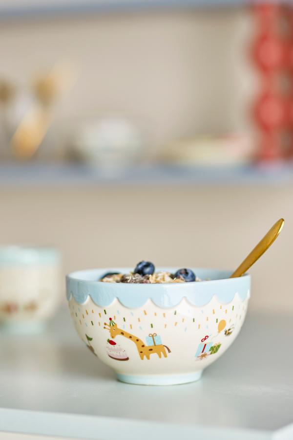 Bloomingville Mini Celebrate Bowl, Blue, Stoneware