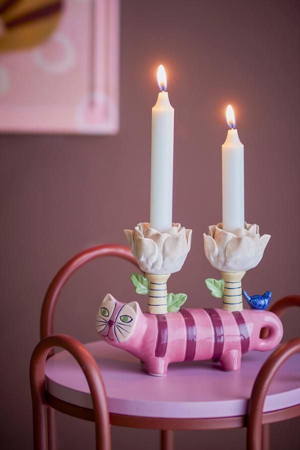 Bloomingville Missy Candle Holder, Multi, Stoneware