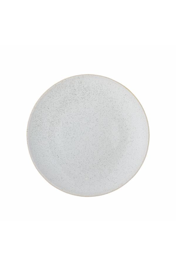 Bloomingville Addison Plate, White, Stoneware