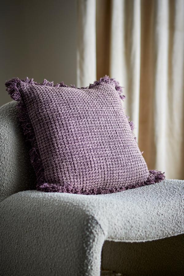 Bloomingville Delva Cushion, Purple, Cotton