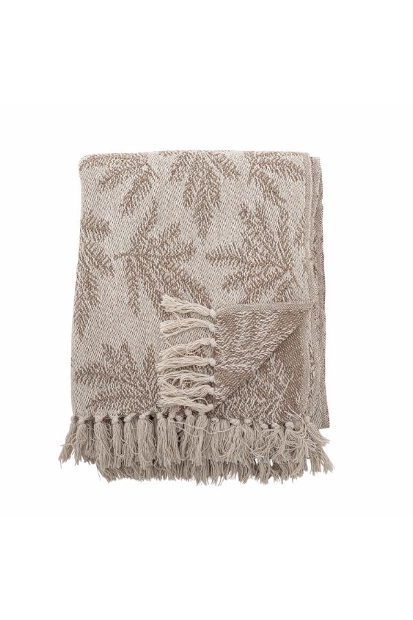 Bloomingville Gabriela Throw, Brown, Recycled Cotton