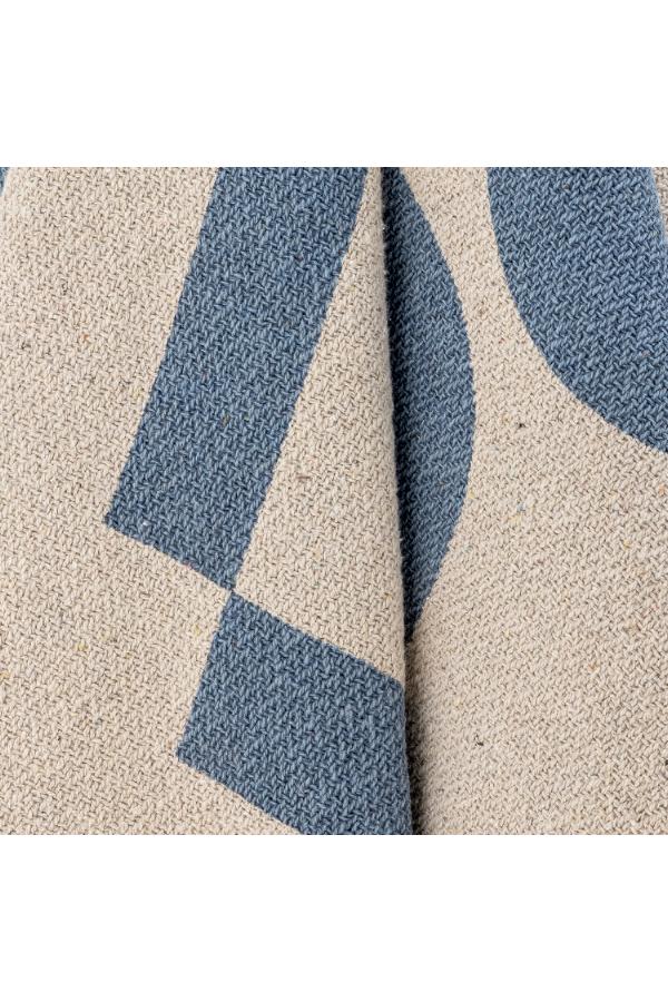 Bloomingville Agno Throw, Blue, Recycled Cotton