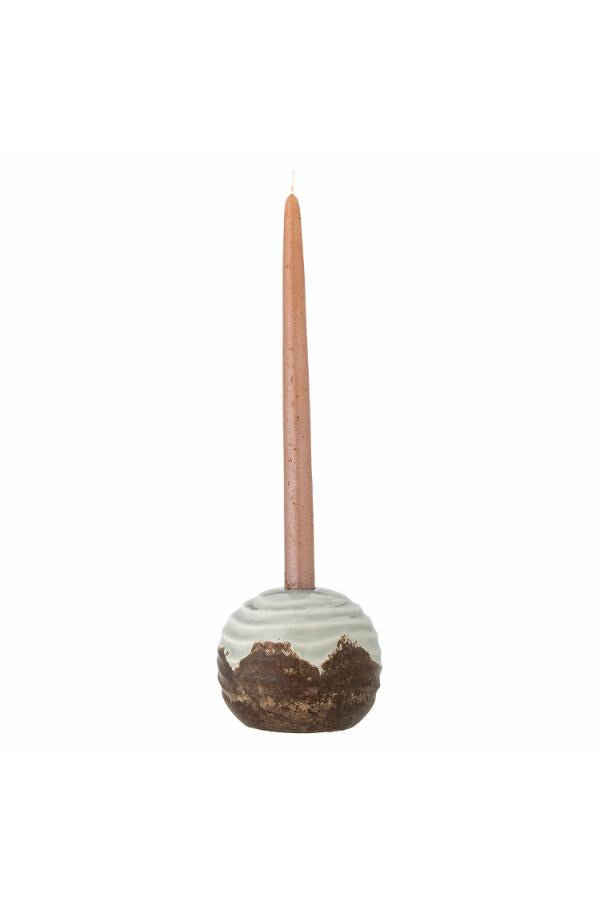 Bloomingville Paula Candle Holder, Brown, Stoneware