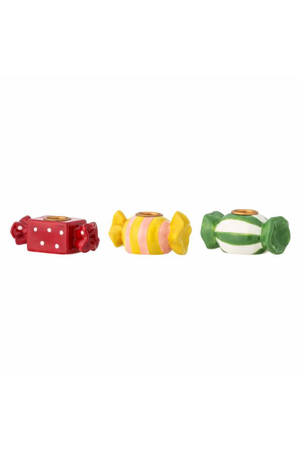Bloomingville Leiano Candle Holder, Multi, Stoneware