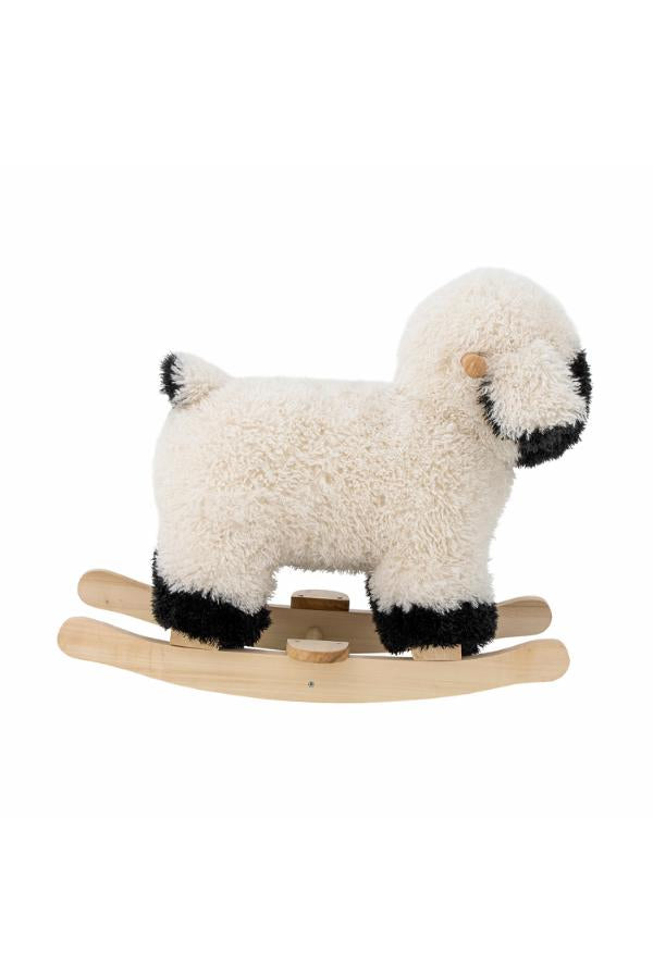 Bloomingville Mini Dolly Rocking Toy, Sheep, White, Polyester