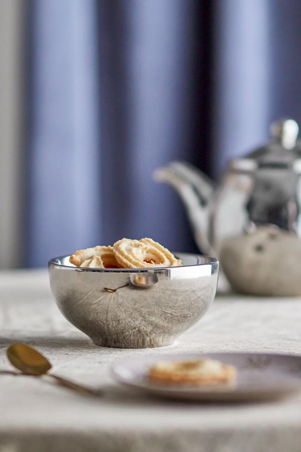 Bloomingville Shine Bowl, Silver, Stoneware