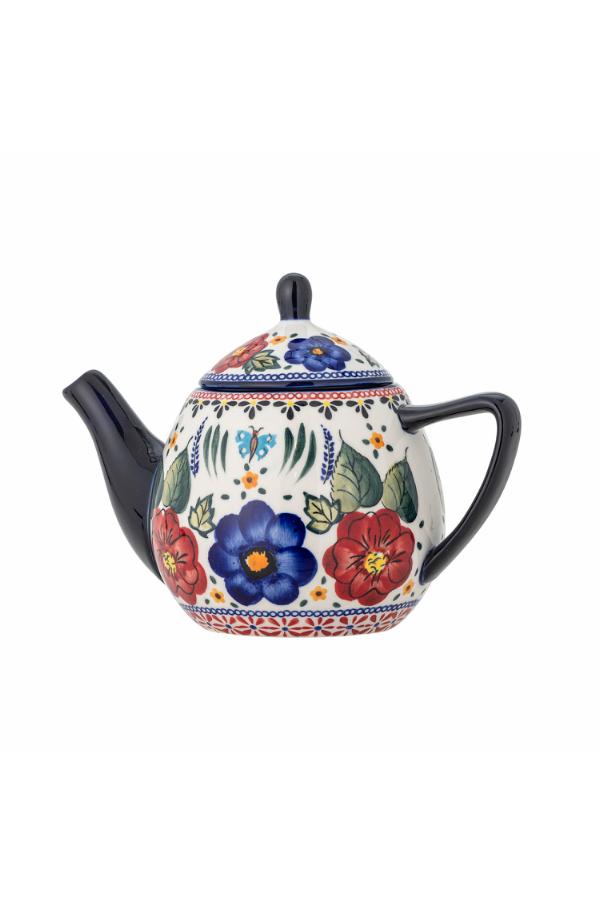 Creative Collection Florist Teapot w/Teastrainer, Multi, Stoneware