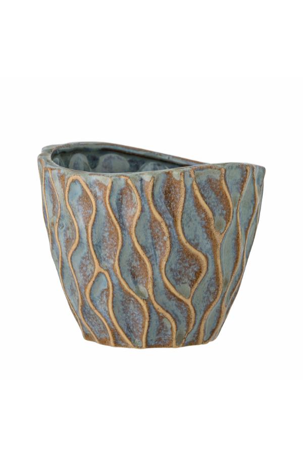 Creative Collection Feren Flowerpot, Blue, Stoneware