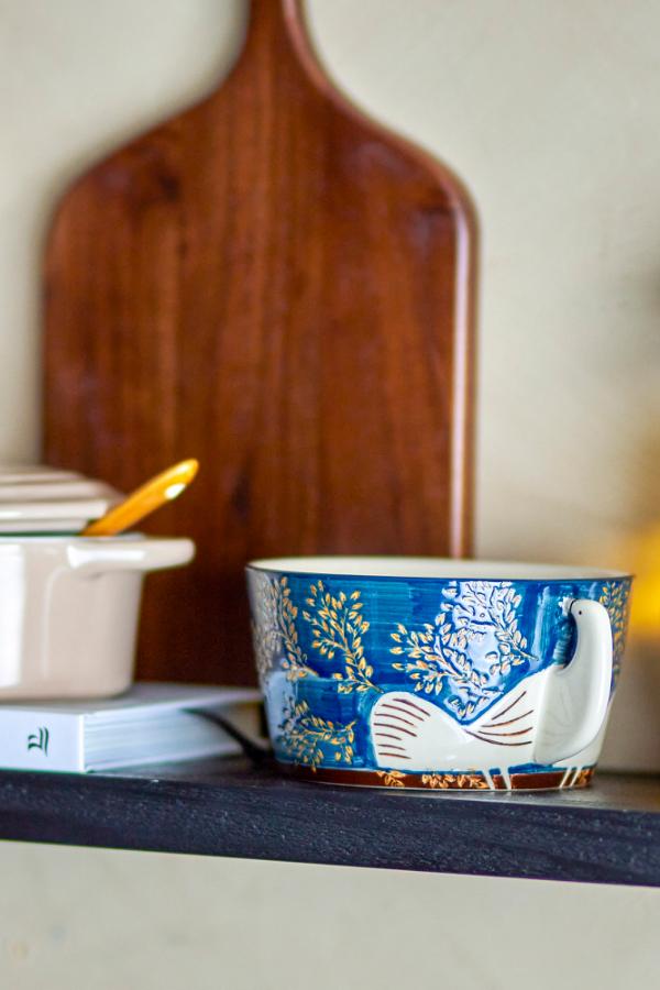 Bloomingville Hezha Bowl, Blue, Stoneware