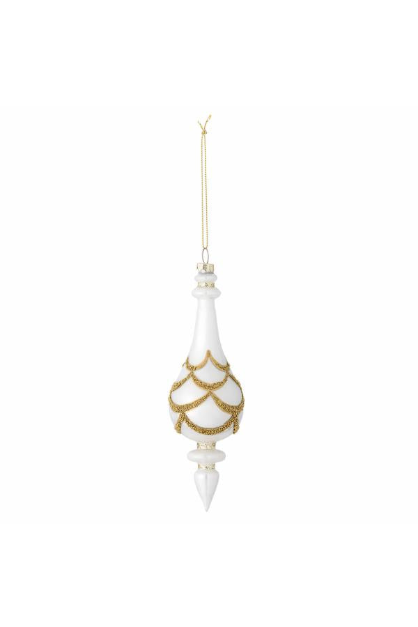 Bloomingville Hisar Ornament, White, Glass