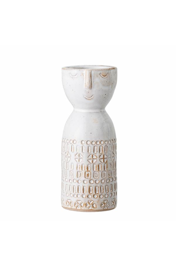 Bloomingville Embla Vase, White, Stoneware