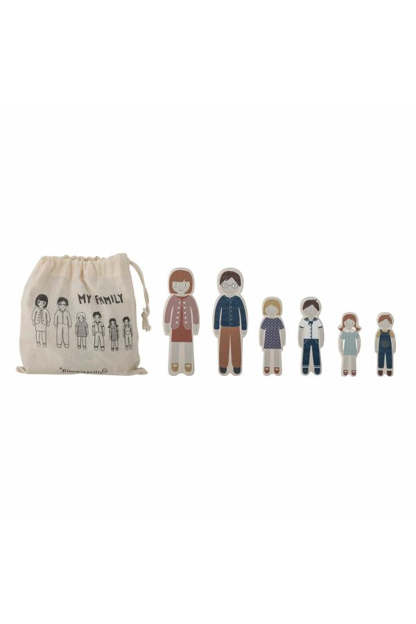 Bloomingville Mini Wilton Play Set, Family, Brown, MDF