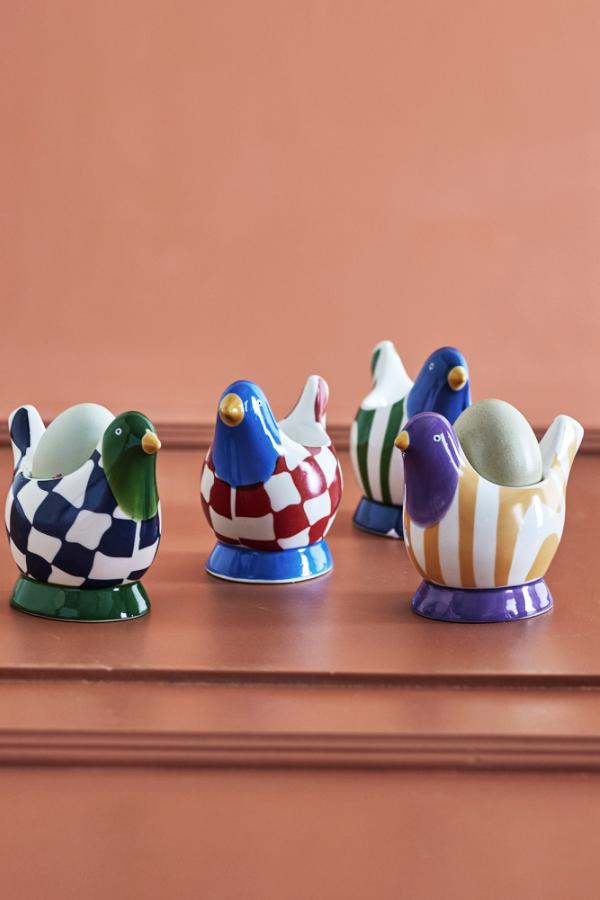 Bloomingville Birdy Egg Cup, Multi, Stoneware