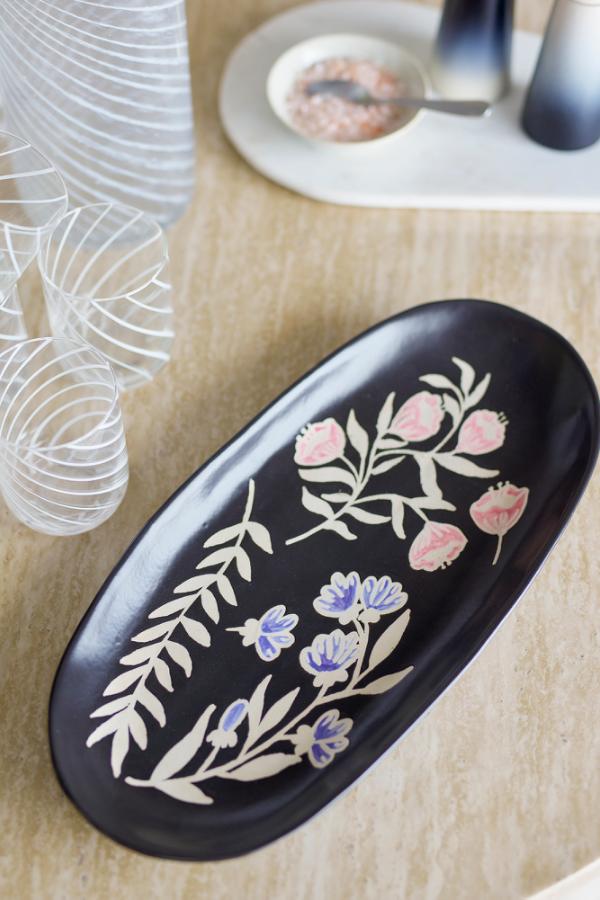 Bloomingville Amberly Serving Plate, Multi, Stoneware
