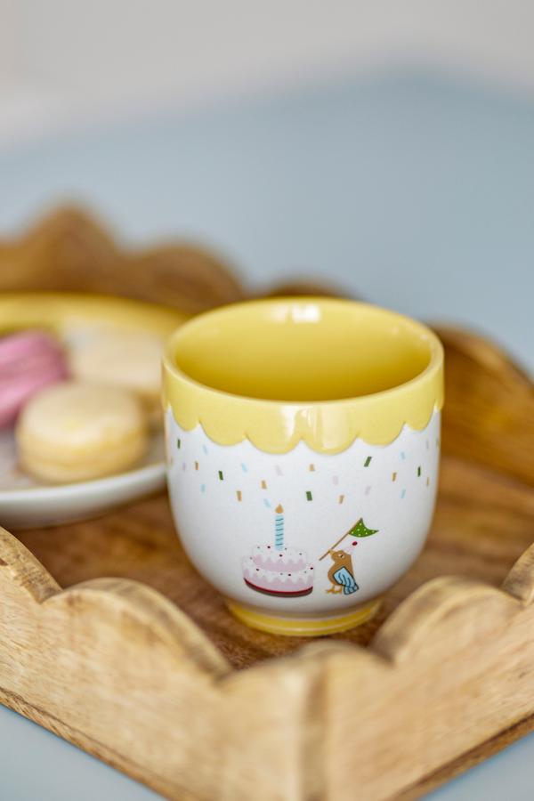 Bloomingville Mini Celebrate Cup, Yellow, Stoneware