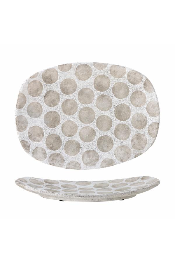 Bloomingville Felan Tray, White, Terracotta