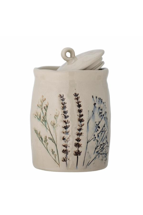 Bloomingville Bea Jar w/Lid, Nature, Stoneware