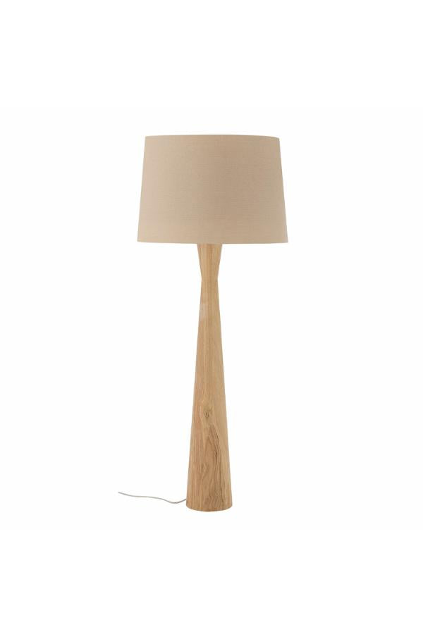 Creative Collection Leonor Floor Lamp, Nature, Rubberwood
