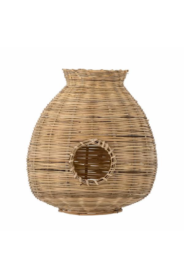 Bloomingville Ottine Lantern w/Glass, Nature, Bamboo