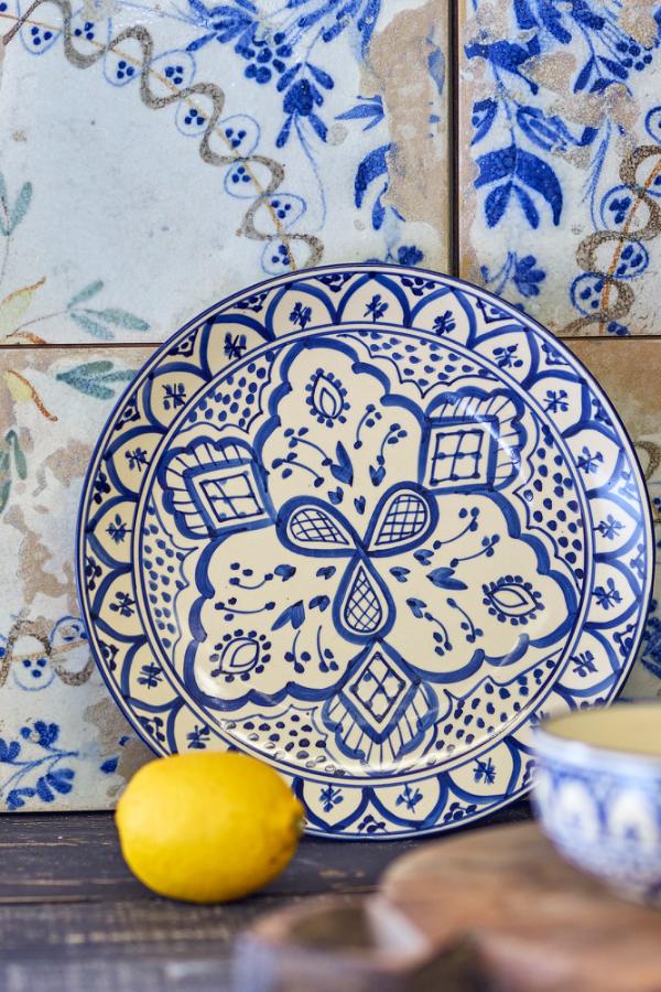 Creative Collection Karlie Plate, Blue, Stoneware