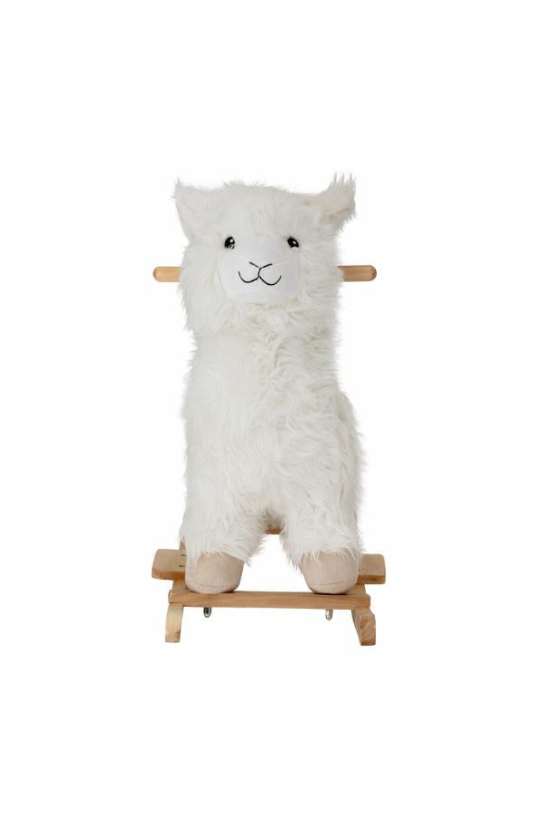 Bloomingville Mini Kinto Rocking Toy, Lama, White, Polyester