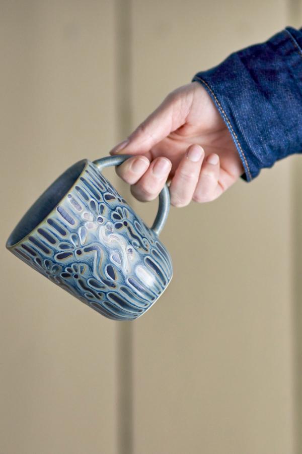 Bloomingville Samsin Mug, Blue, Stoneware