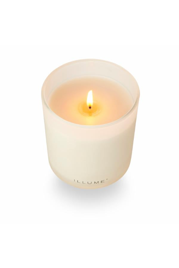 Illume Driftwood Box Glass Candle, White,