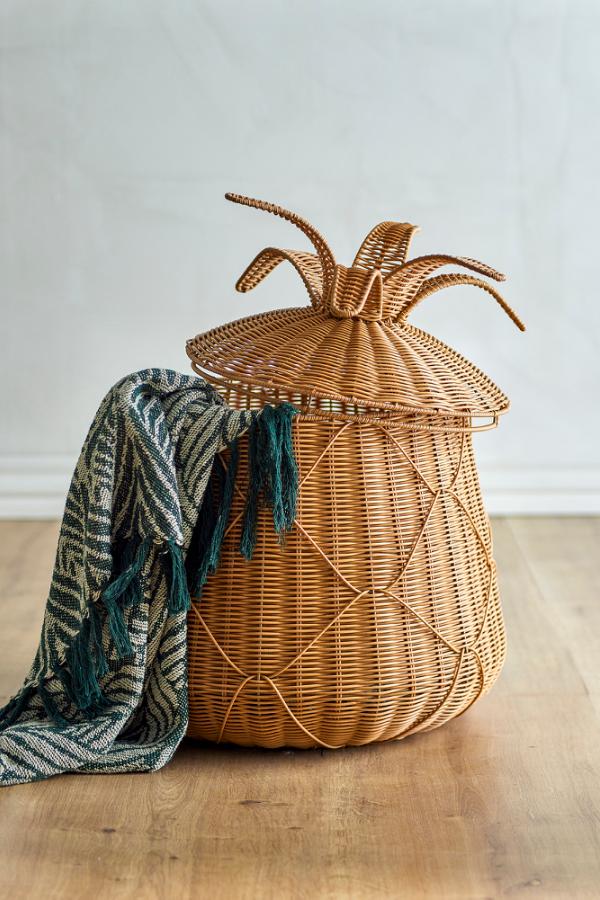 Bloomingville Anann Basket w/Lid, Nature, Polyrattan