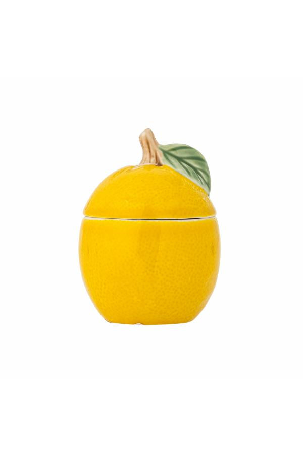 Creative Collection Limone Jar w/Lid, Yellow, Stoneware