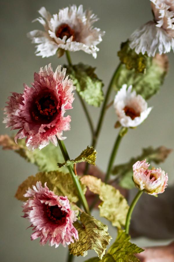 Bloomingville Chrysantemum Stem, Rose, Artificial Flowers