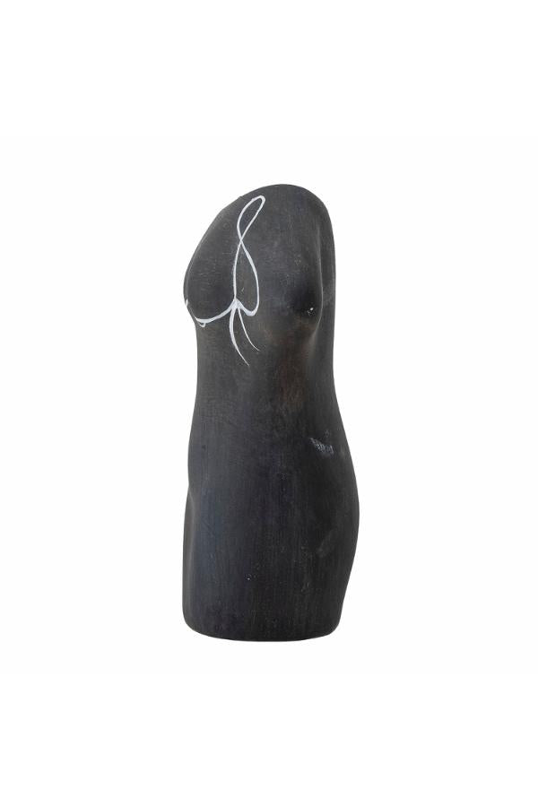 Bloomingville Lulu Deco Vase, Black, Terracotta