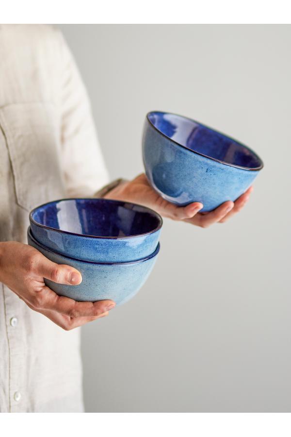 Bloomingville Sandrine Bowl, Blue, Stoneware
