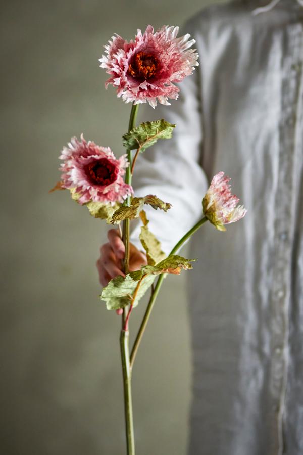 Bloomingville Chrysantemum Stem, Rose, Artificial Flowers