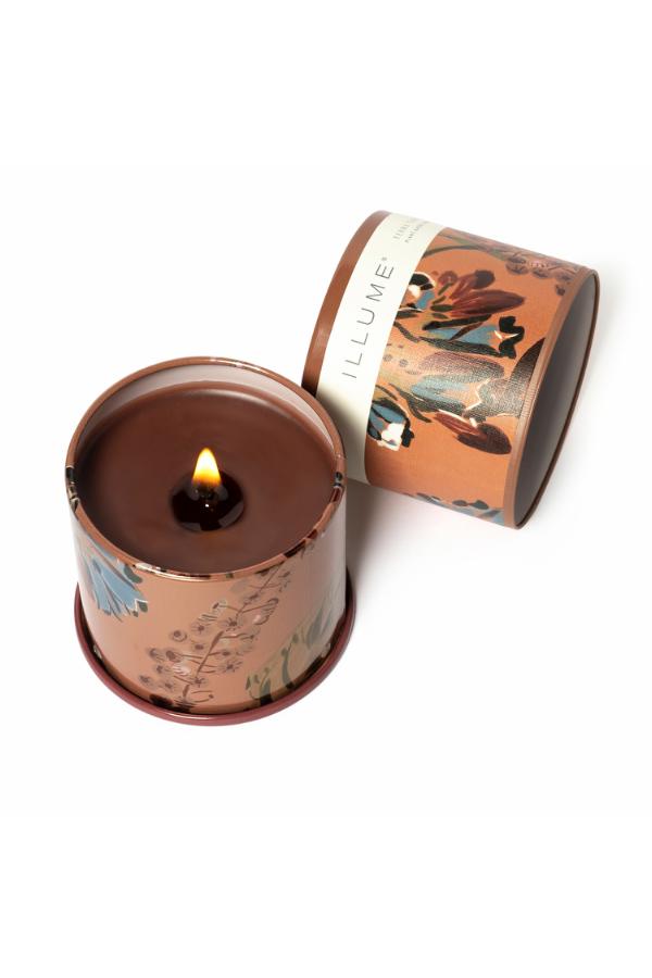 Illume Terra Tabac Vanity Tin Candle, Brown,