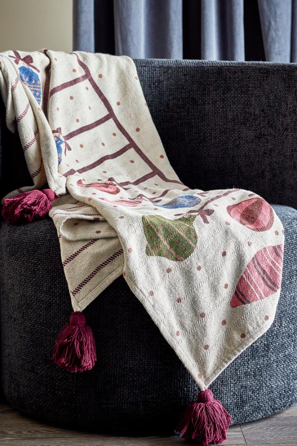 Bloomingville Ornamentia Throw, Multi, Recycled Cotton