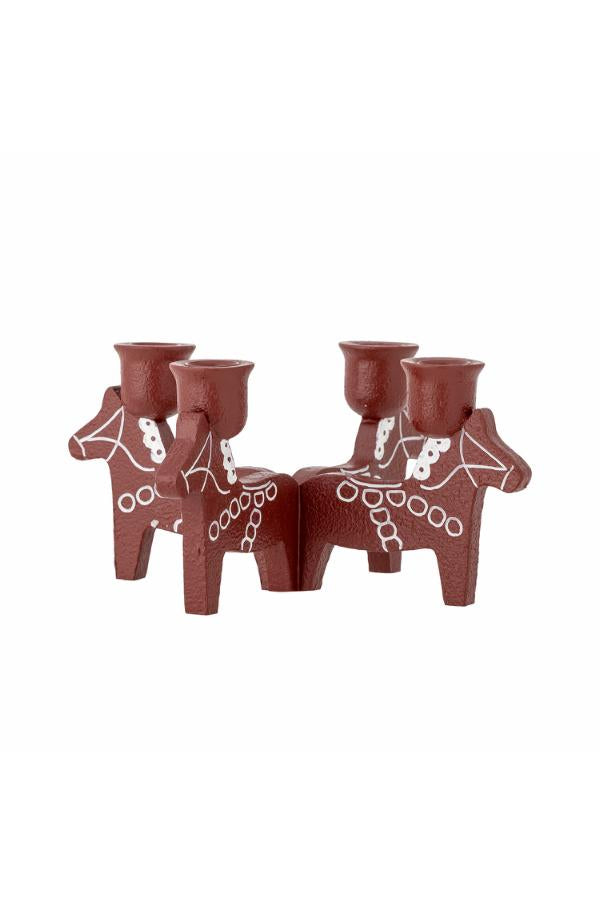Bloomingville Siffer Advent Candle Holder, Red, Polyresin