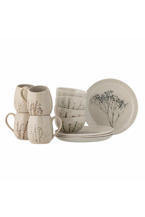 Bloomingville Bea Breakfast Set, Nature, Stoneware