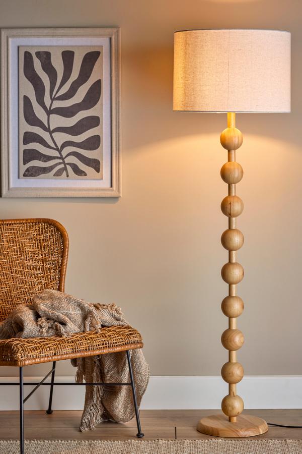 Bloomingville Giacoma Floor Lamp, Nature, Rubberwood