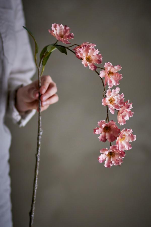 Bloomingville Wild Cherry Stem, Rose, Artificial Flowers